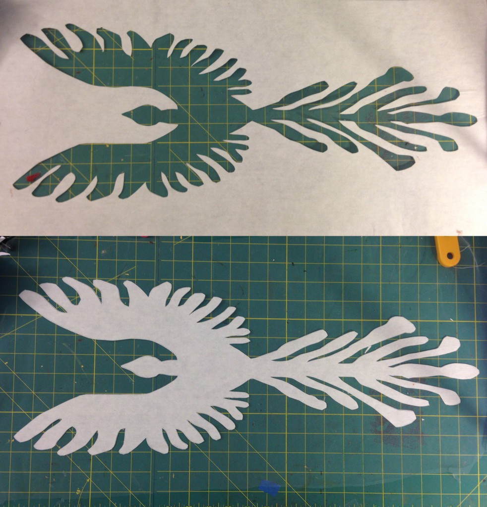 two large stencils