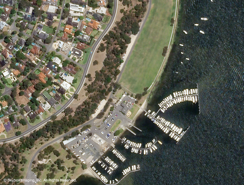 First images from Skybox's SkySat-1 - Beaton Park in Perth, Australia
