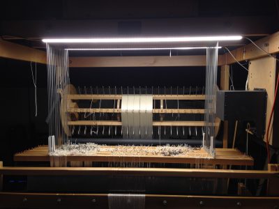 loom lights - lit up in a dark room