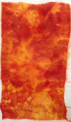 brushed mohair weft - dyed - front view