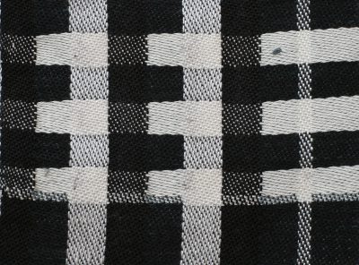 woven sample, pure black and white