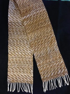 finished tabby -striped scarf