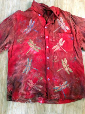 improved tie-dye with dragonflies