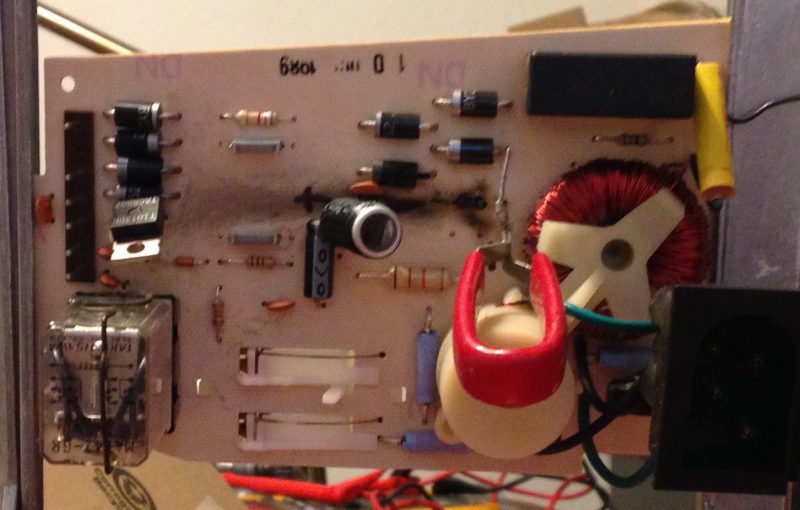 damaged circuit board for knitting machine motor
