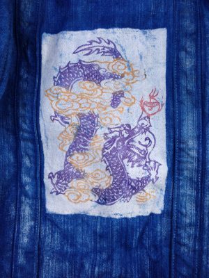 purple dragon tote bag