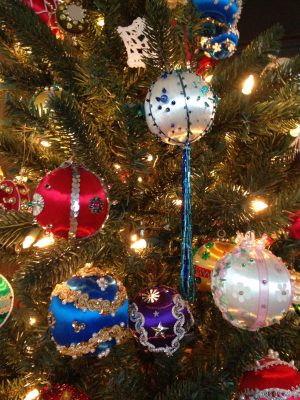 some ornaments on Mom's tree