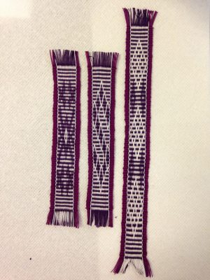 second warp on the inkle loom - bookmarks 4-6