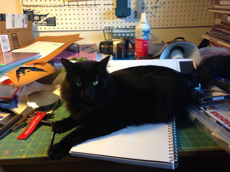 Fritz helping me draw