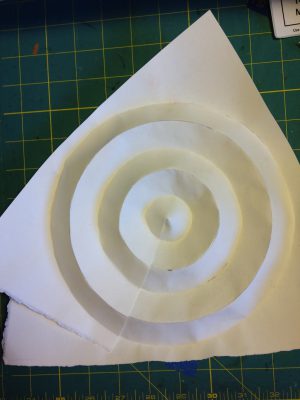 three-dimensional origami bullseye