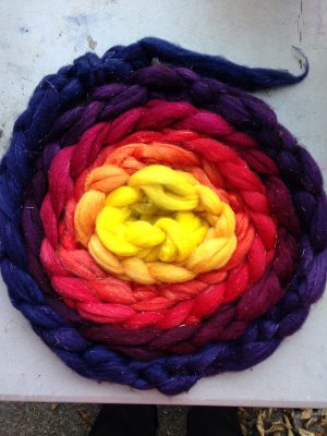 hand-dyed roving
