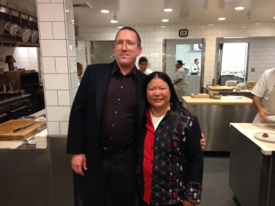 Tien and Mike in the kitchen at The Restaurant at Meadowood