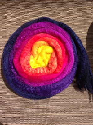 color gradient for handspun lace shawl