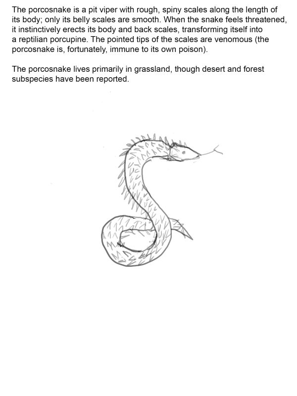The prickly porcusnake