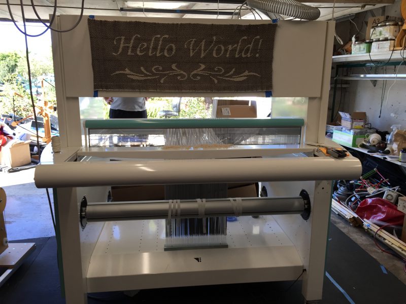 A handwoven "Hello World!"