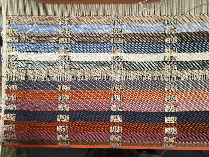 close-up of weave blanket