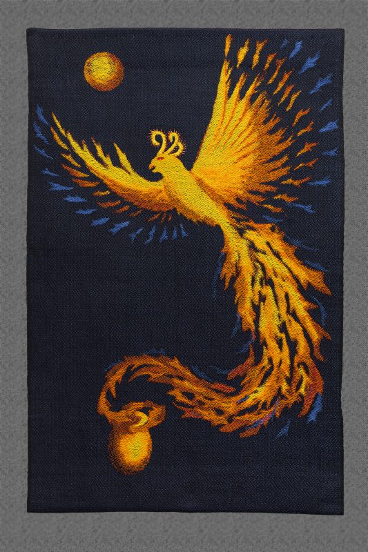 Handwoven phoenix #2 - "Goodbye, Ma #2" 