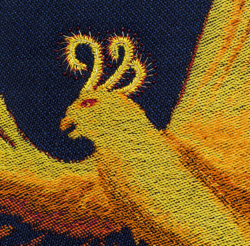 Handwoven phoenix #2 - "Goodbye, Ma #2" - Detail shot