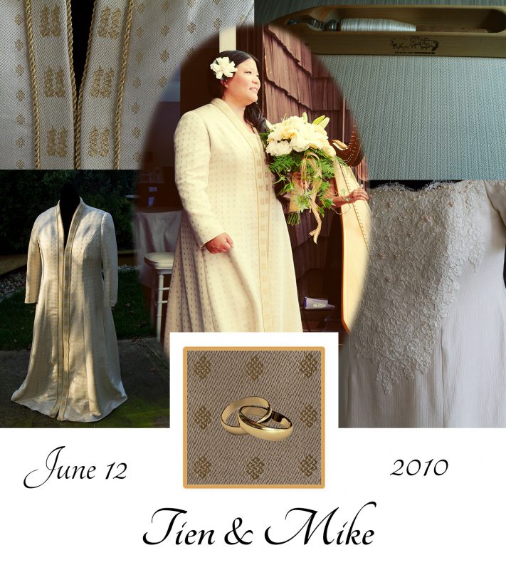 Tien's handwoven wedding dress