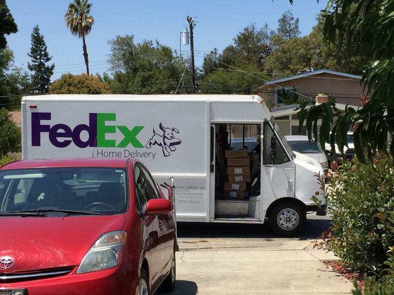 FedEx truck with a quarter-ton of copies of Master Your Craft