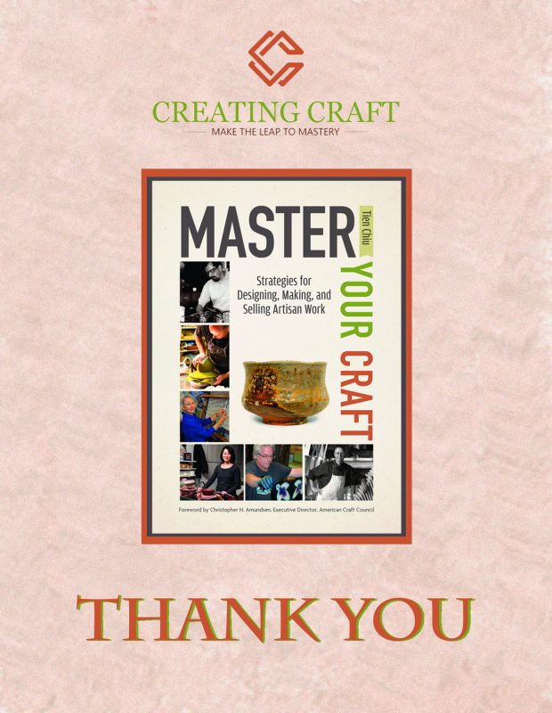 thank you notes for Master Your Craft orders