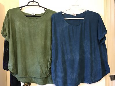 immersion dyed blouses