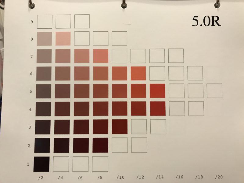one hue of the Munsell color system