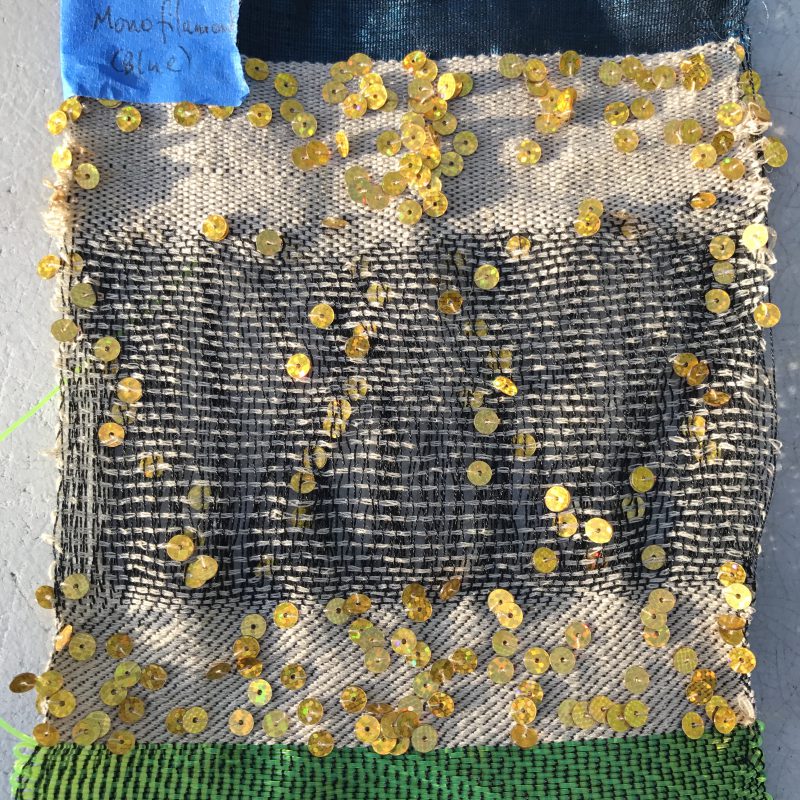 gold holographic sequin handwoven cloth
