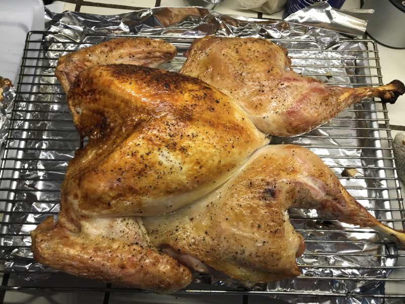 Perfectly roasted spatchcocked turkey!