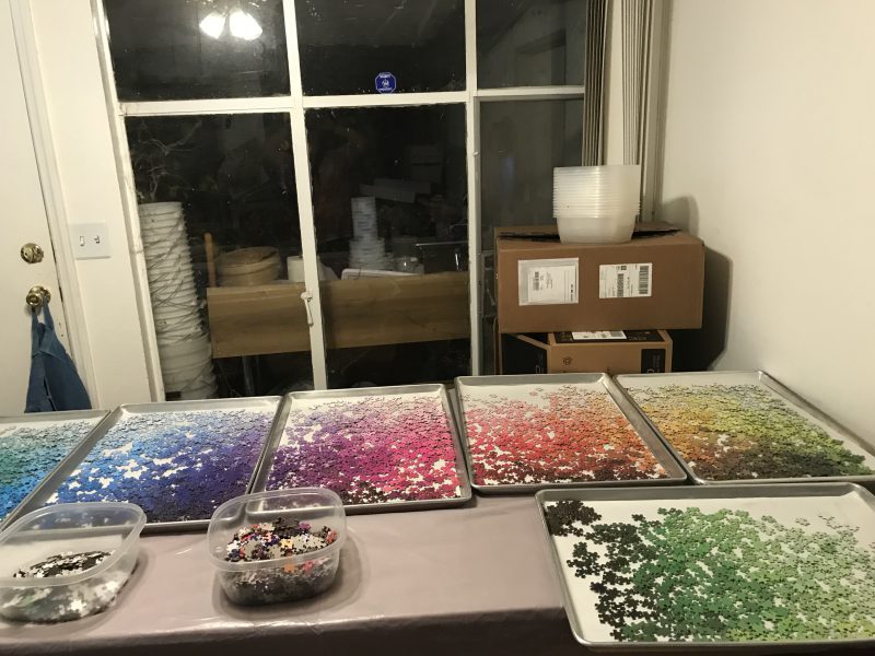 5000 Colours puzzle - after 11.5 hours of sorting pieces