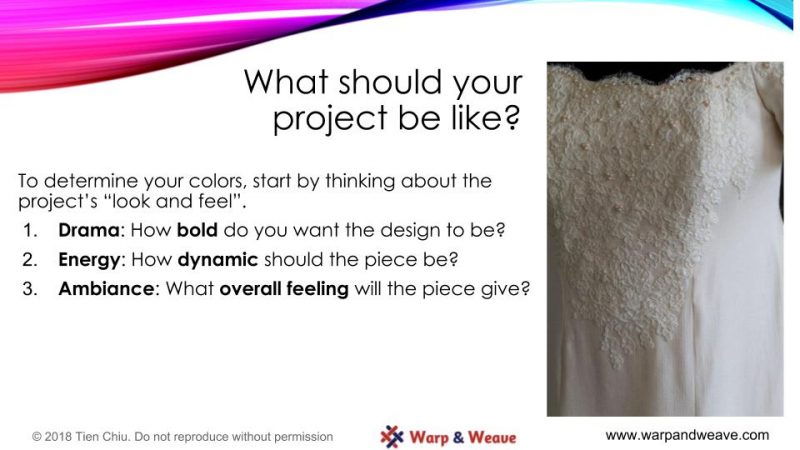 Designing with Color - design process slide #2