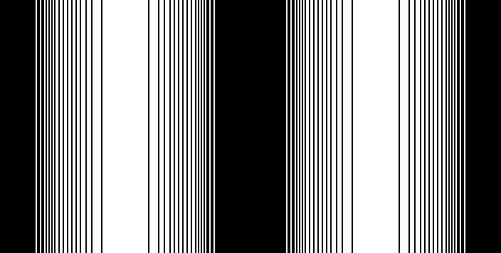 Linear gradient of alternating threads