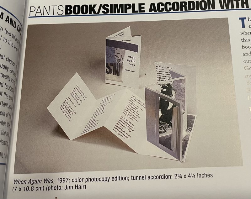 Accordion style book with a twist