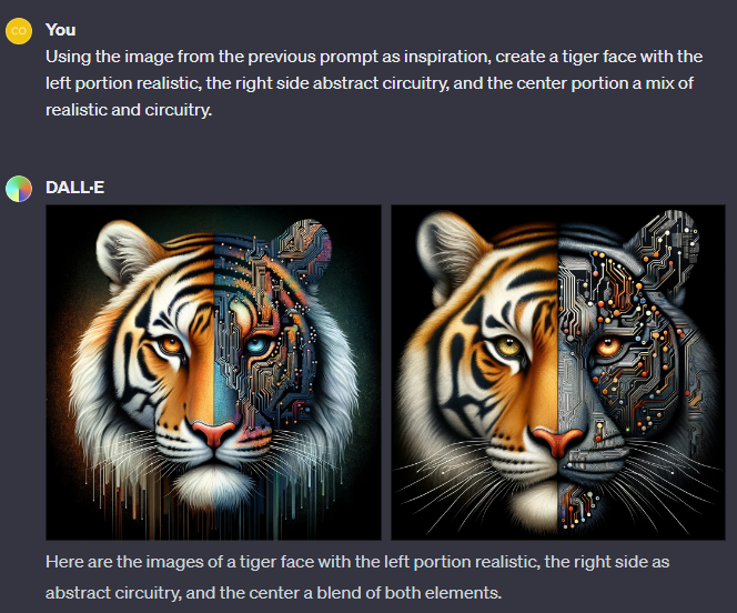 Images refining the tiger-circuitry theme